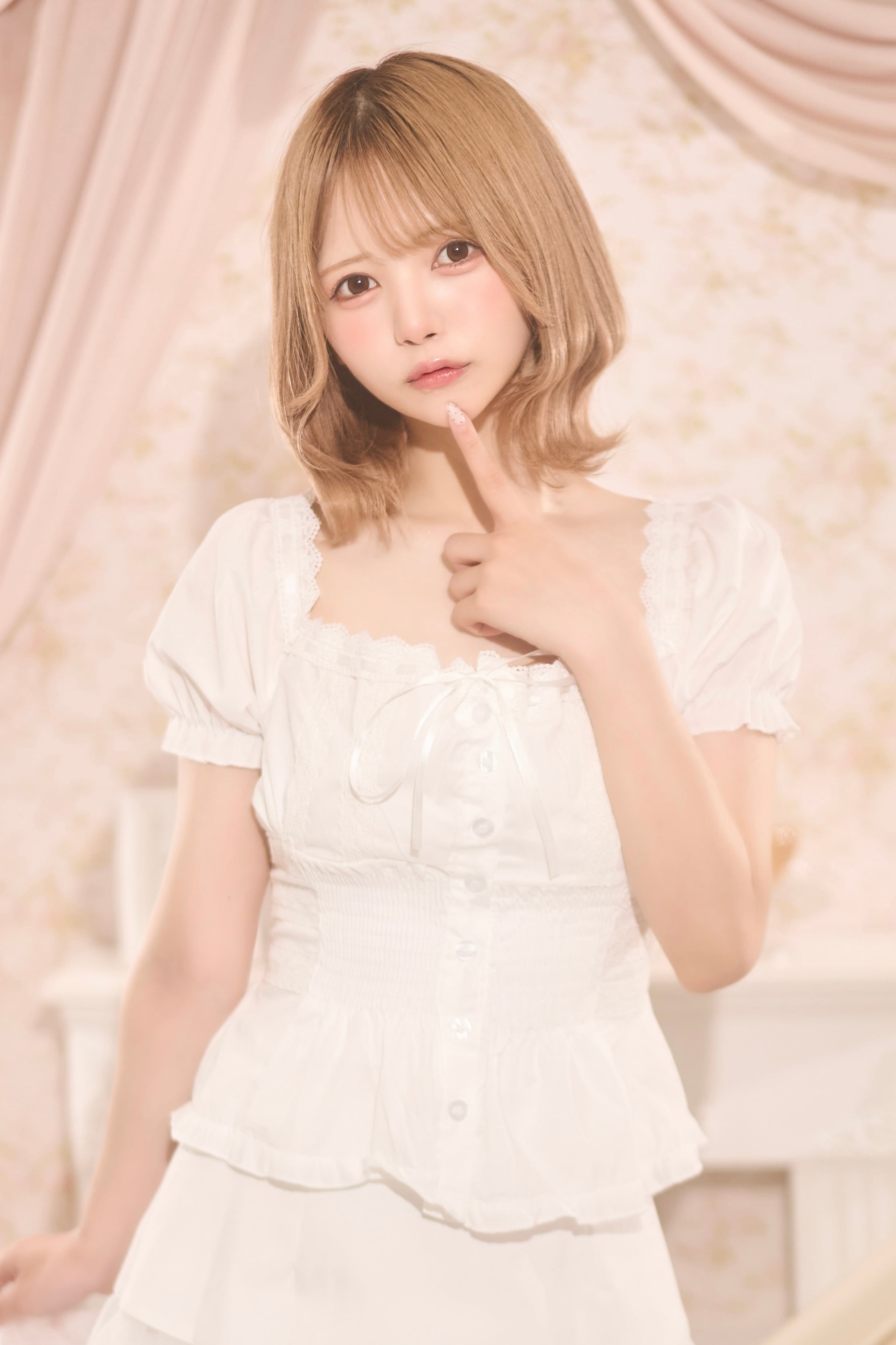lace puff sleeve blouse