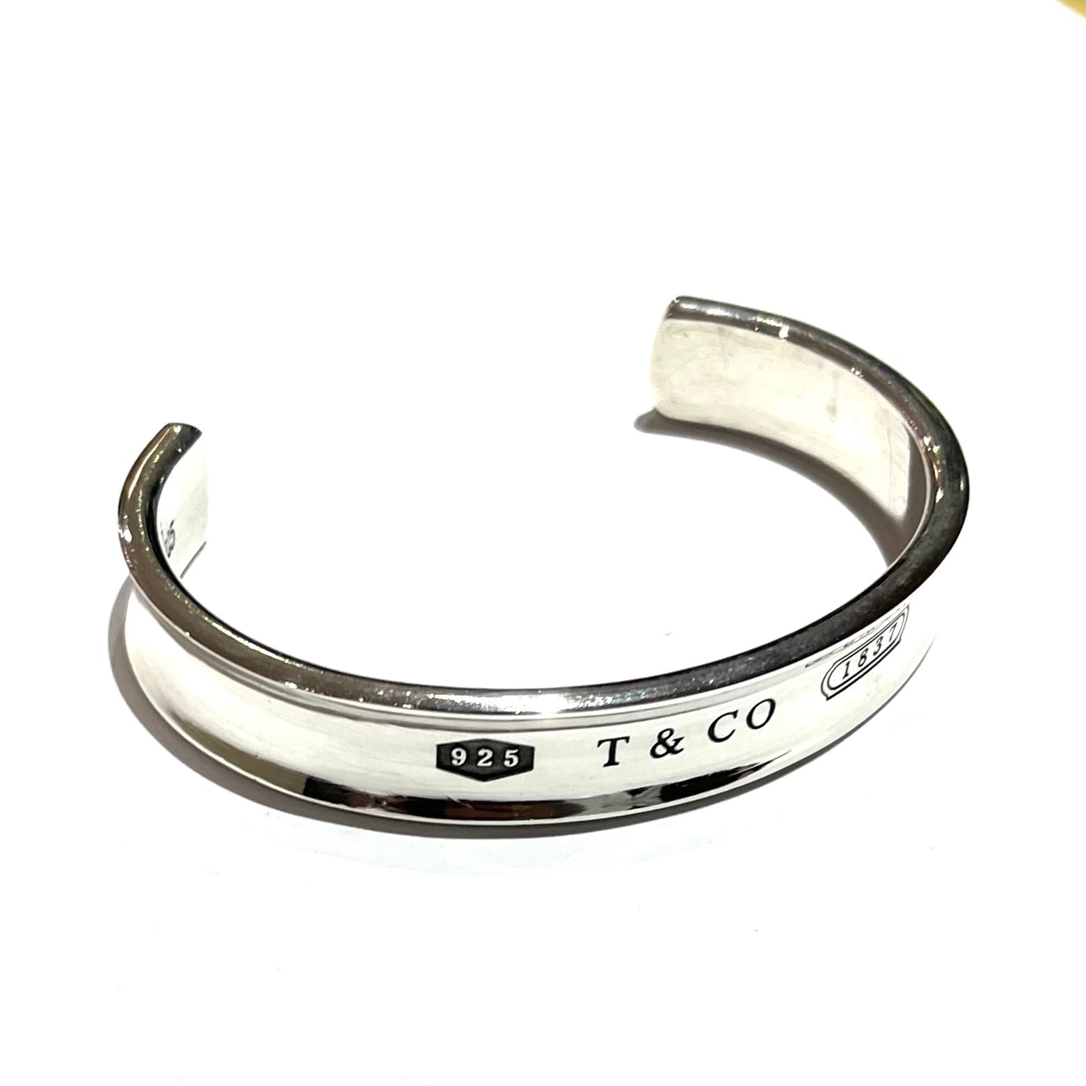 TIFFANY & Co.】2988 ナロー 1837 オープン カフ バングル ワイド