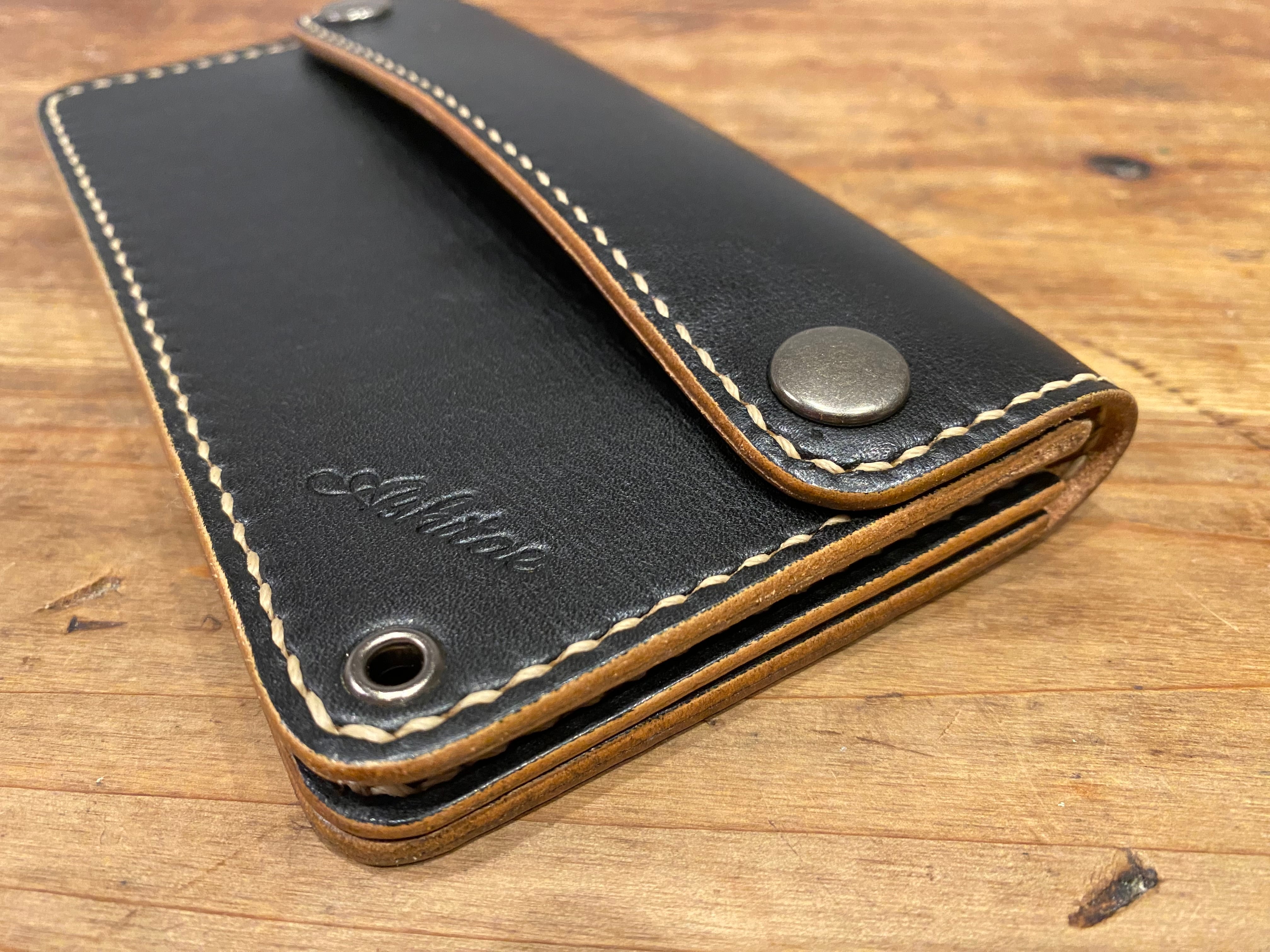 トラッカーウォレット ブラック 財布 長財布 | ashitae