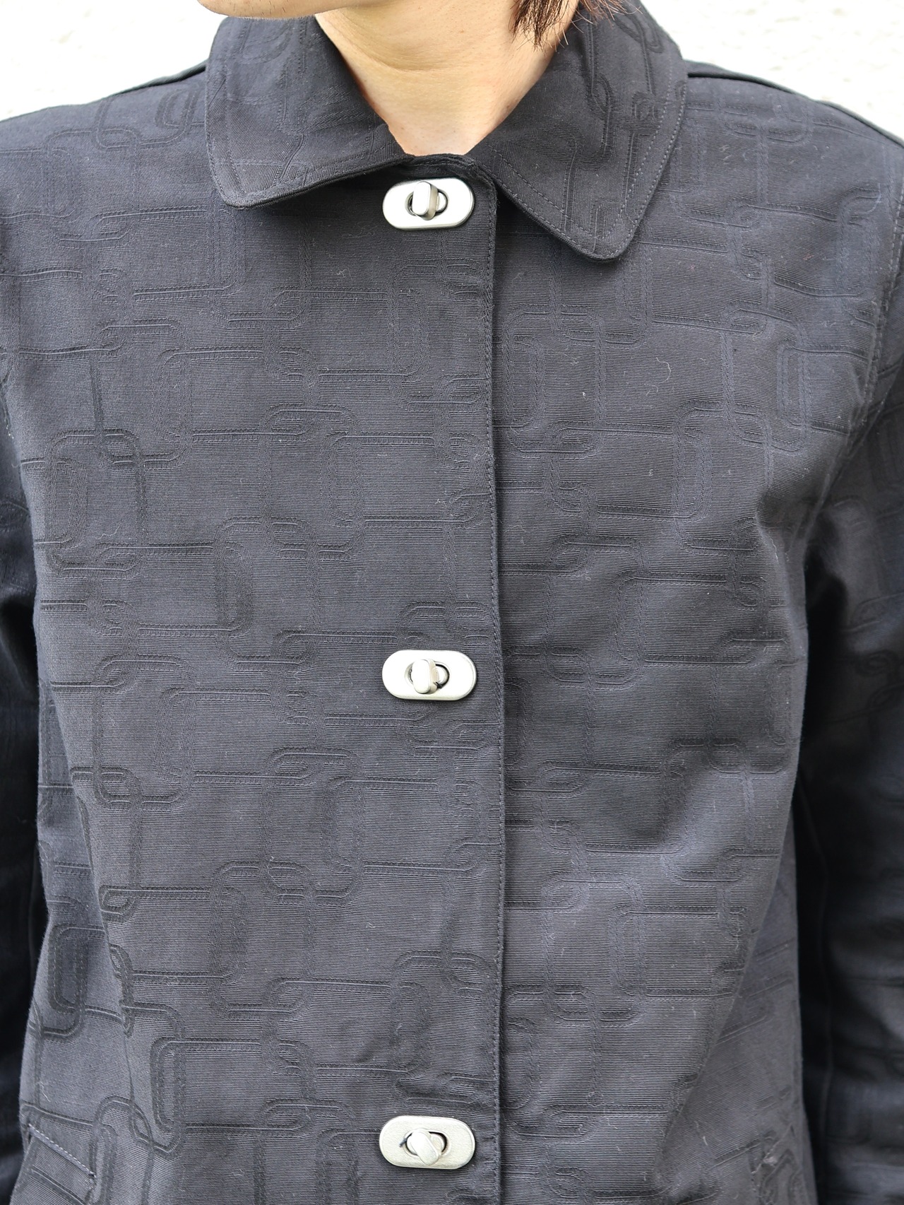 allover design half coat
