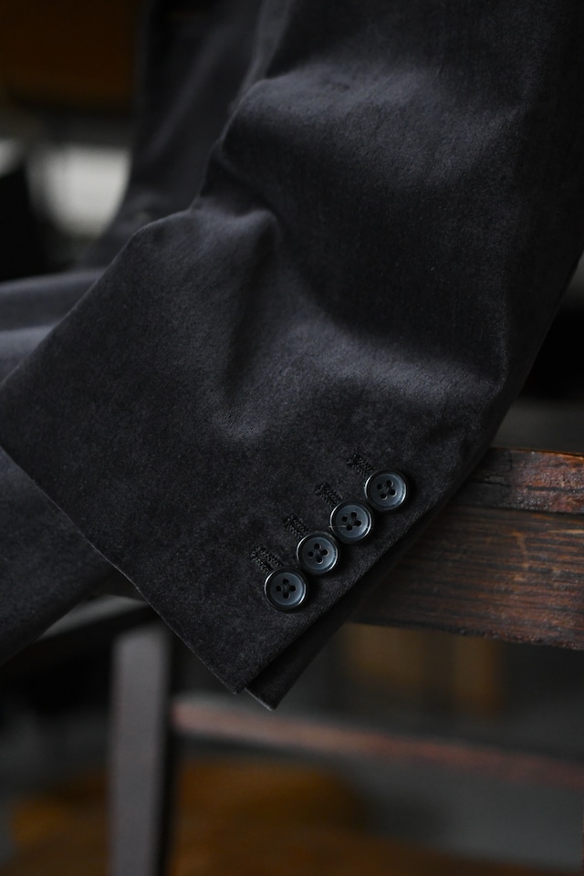 blurhms / Fade Velvet Double-breasted Jacket (FadeCharcoal)