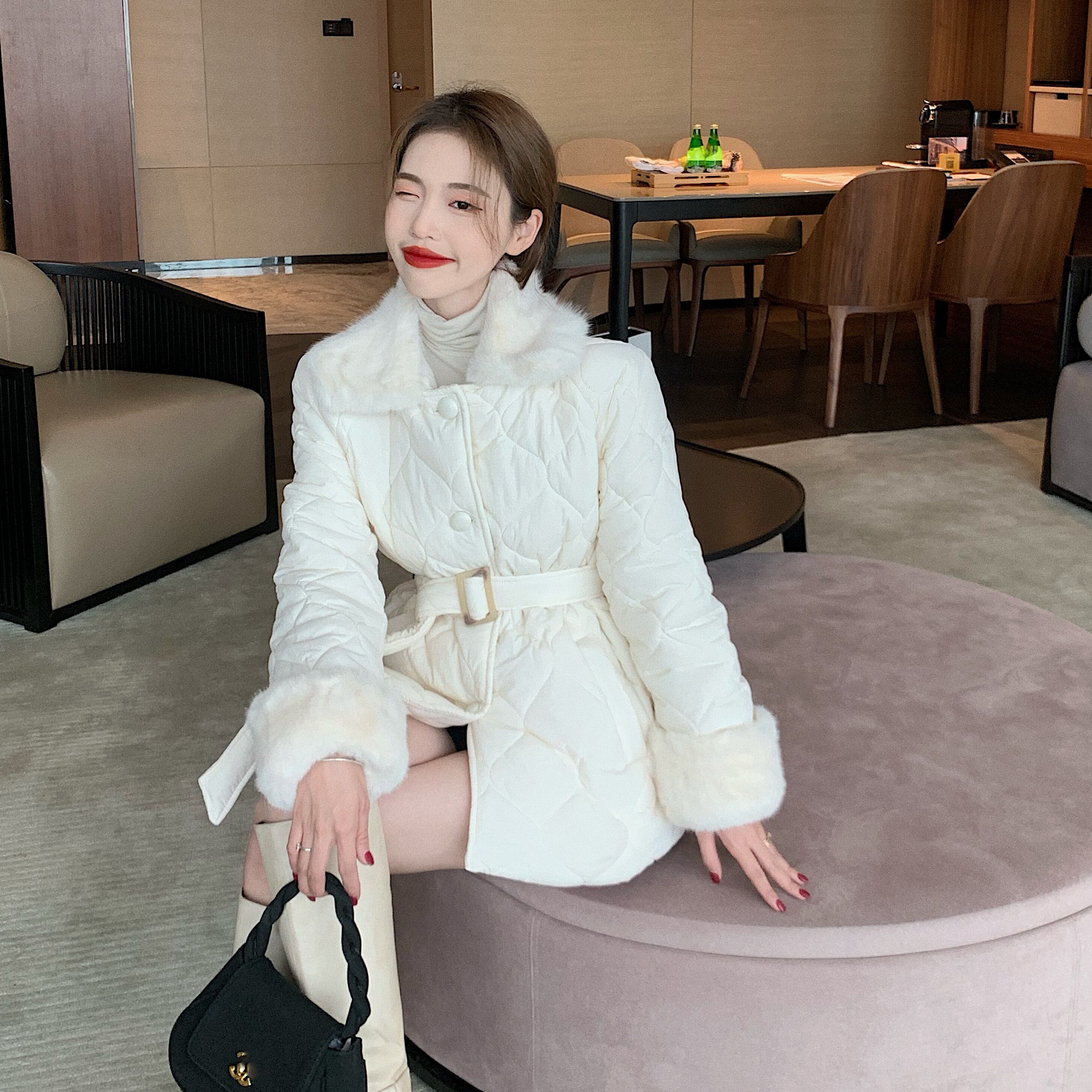 ウィンタースタイルカラー ロング コットン 冬物 1号婦人44885865620