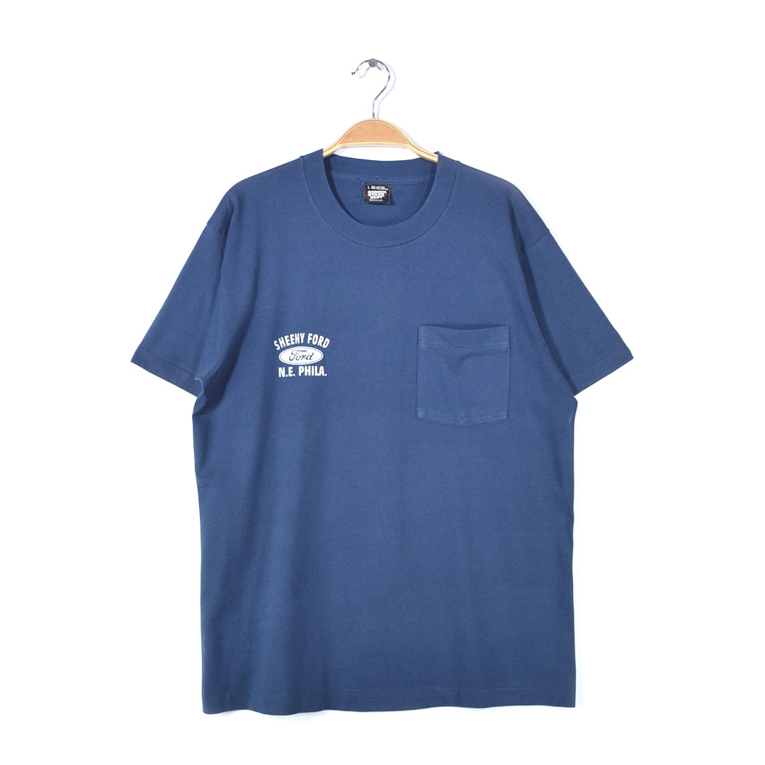 90s フォード USA製 ヴィンテージTシャツ ポケットTシャツ 企業系 アメリカ自動車ディーラー スクリーンスターズ 袖裾シングル メンズL 古着 @BZ0345
