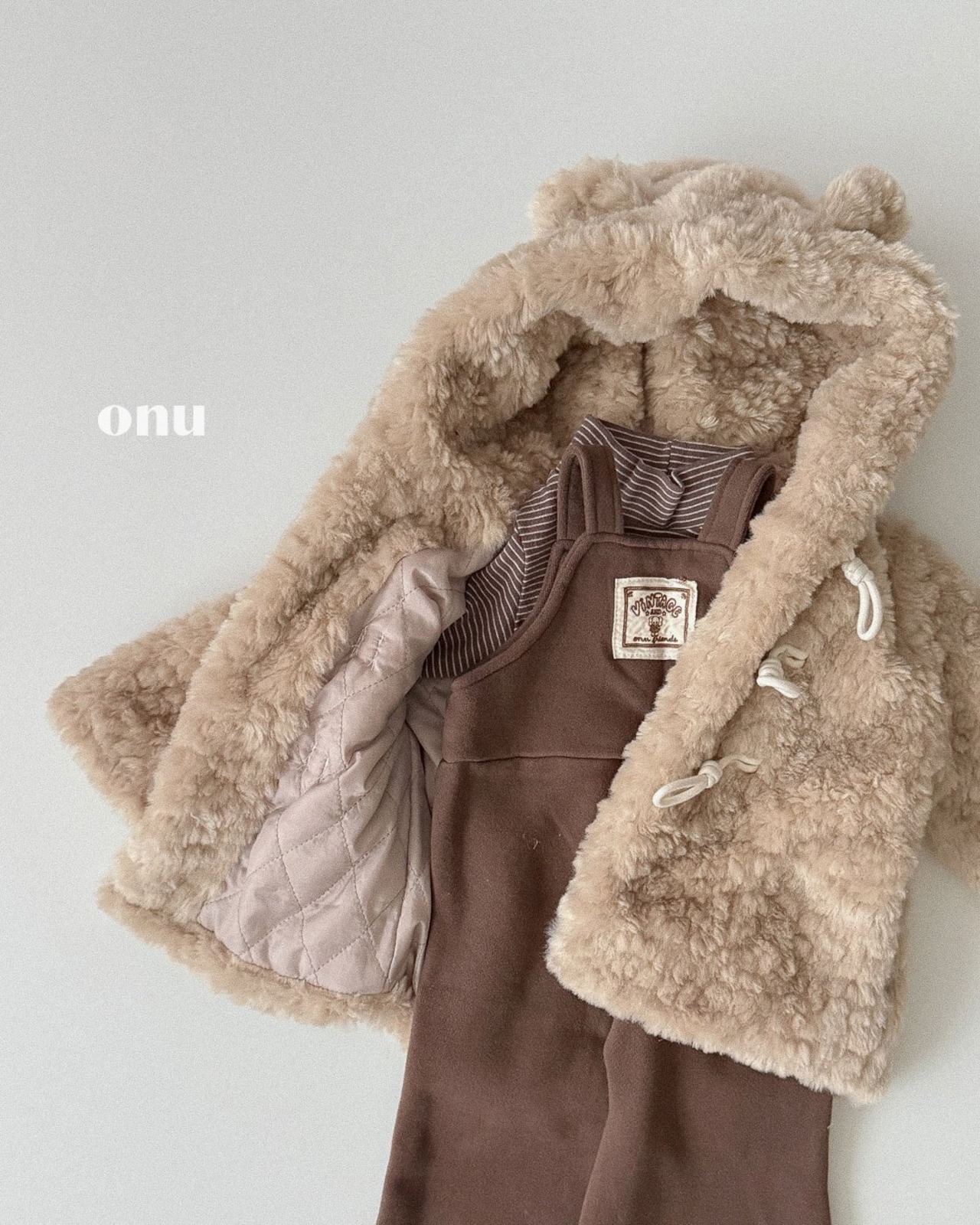 ONU［取寄］fur teddy coat 26winter