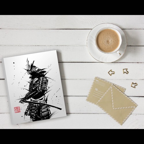 【キャンバス】黒武者/F0(14×18cm)/複製画