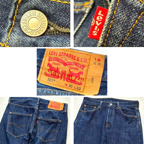 1点物◇リーバイス501ジーンズ濃紺デニムパンツ古着30メンズSM