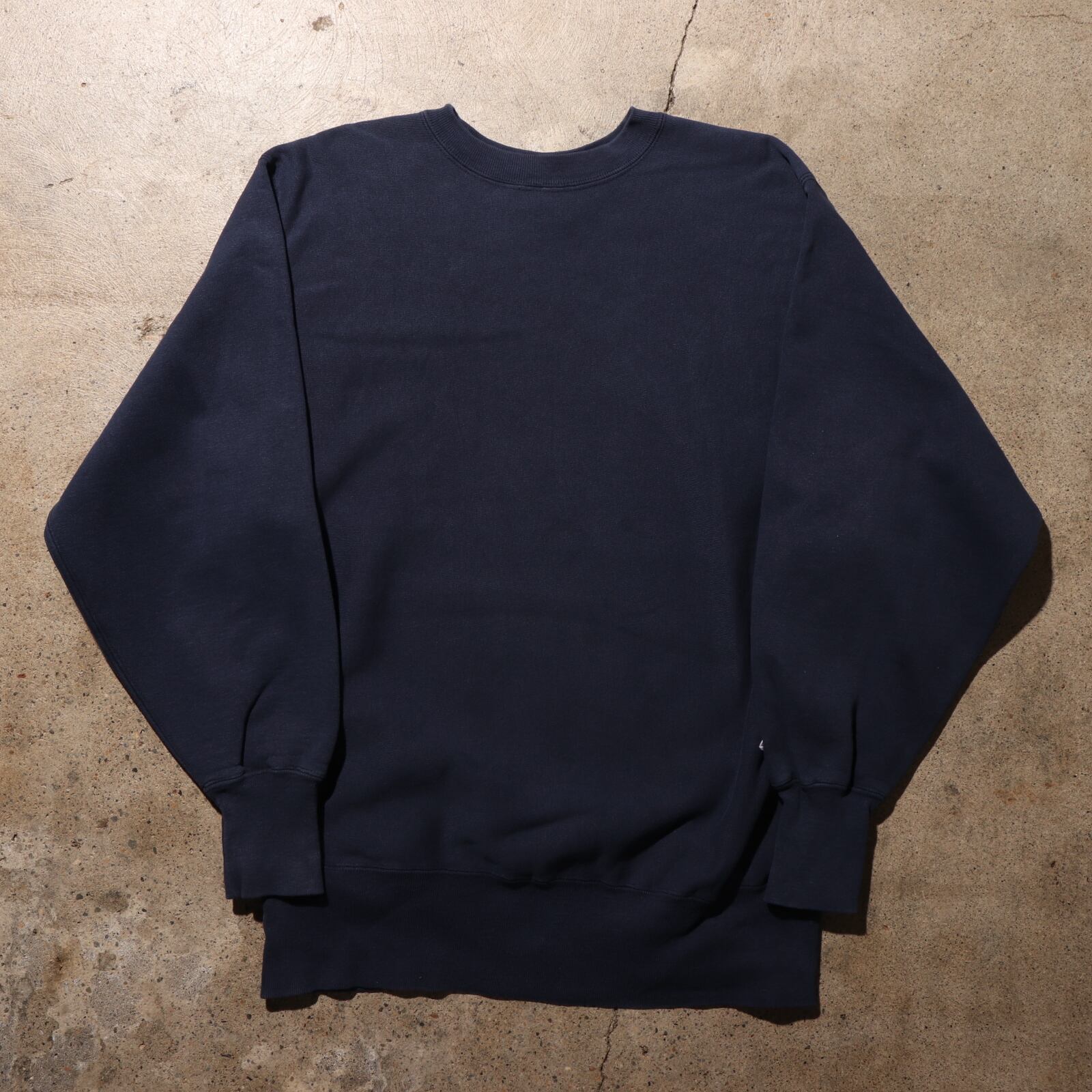 美品 XL 目無し USA ネイビー 90s リバースウィーブ チャンピオン 