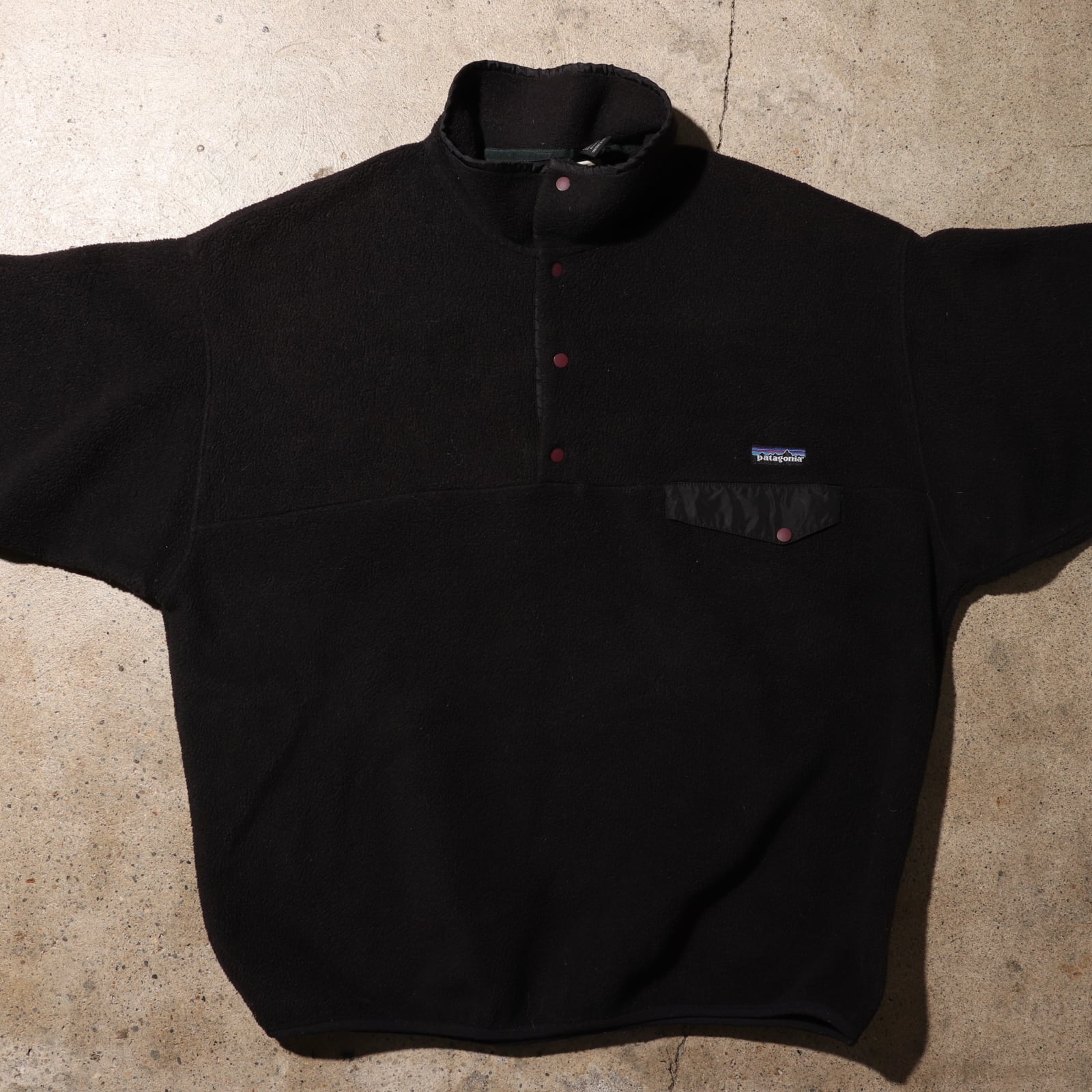 美品 XL 黒 97年製 スナップT Patagonia パタゴニア フリース ブラック