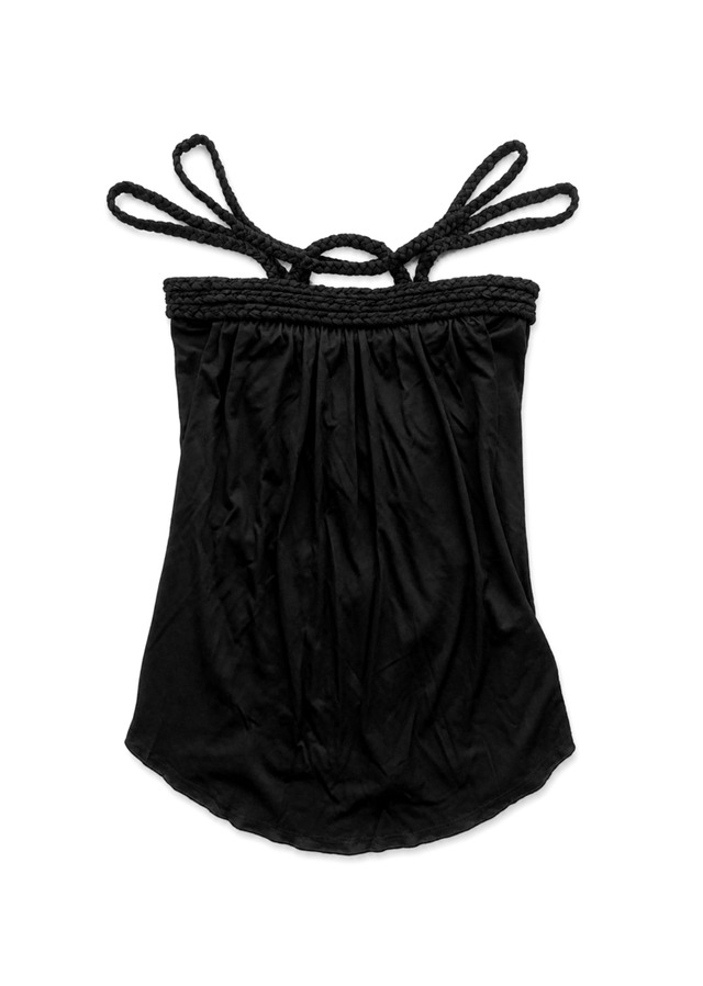 [604SERVICE] BRAIDED STRAPS CAMISOLE IN BLACK 正規品 韓国ブランド 韓国ファッション 韓国代行 604 サービス SERVICE 日本 店舗