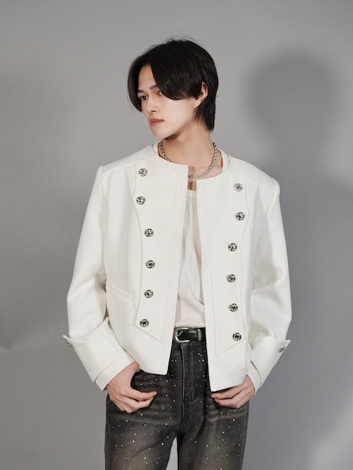 【ALUDE SELECT】Majesty lozenge button jacket（2color）