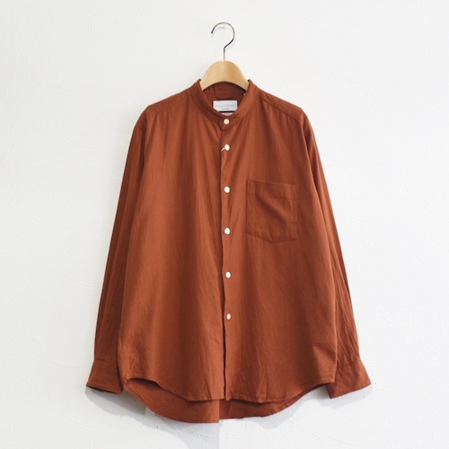 【Unisex】 MANUAL ALPHABET  |  SOFT VIYELLA LOOSE FIT BAND COLLAR SHIRT　マニュアルアルファベット  |  ルーズフィットバンドカラーシャツ ビエラ