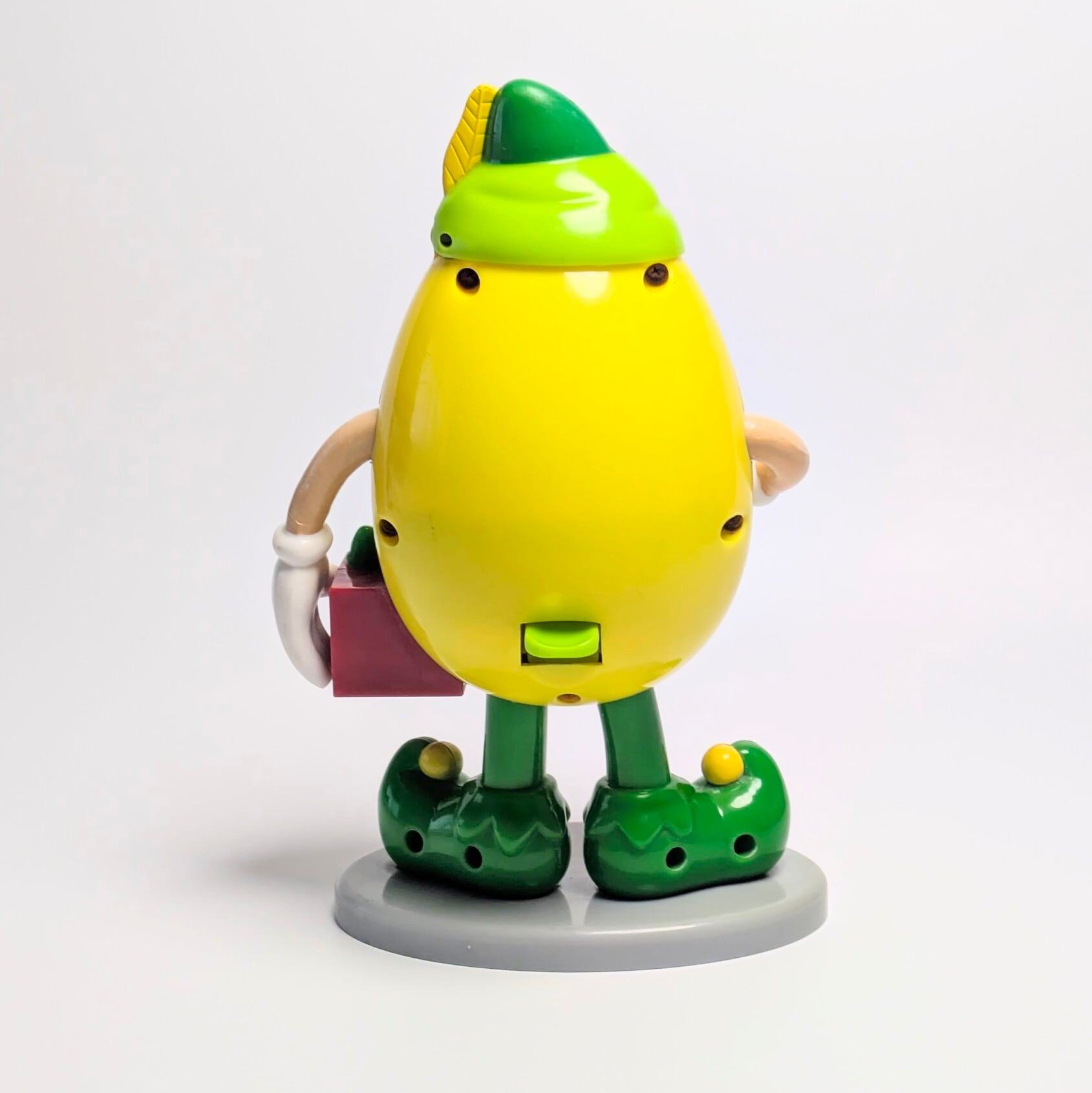 ☆ VINTAGE 90' JUNK ☆【 m&m's  ( エムアンドエムズ ) 】Christmas Santa's Lil' Elf・Yellow・Dispenser / クリスマス サンタズ リル エルフ・イエロー・ディスペンサー 〚アメリカン雑貨 アメトイ〛