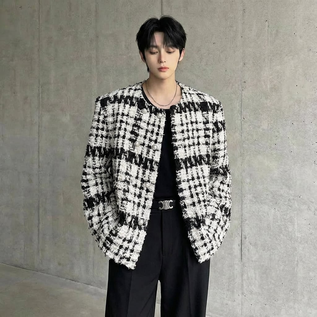 千鳥格子 シックツイードジャケット D11450