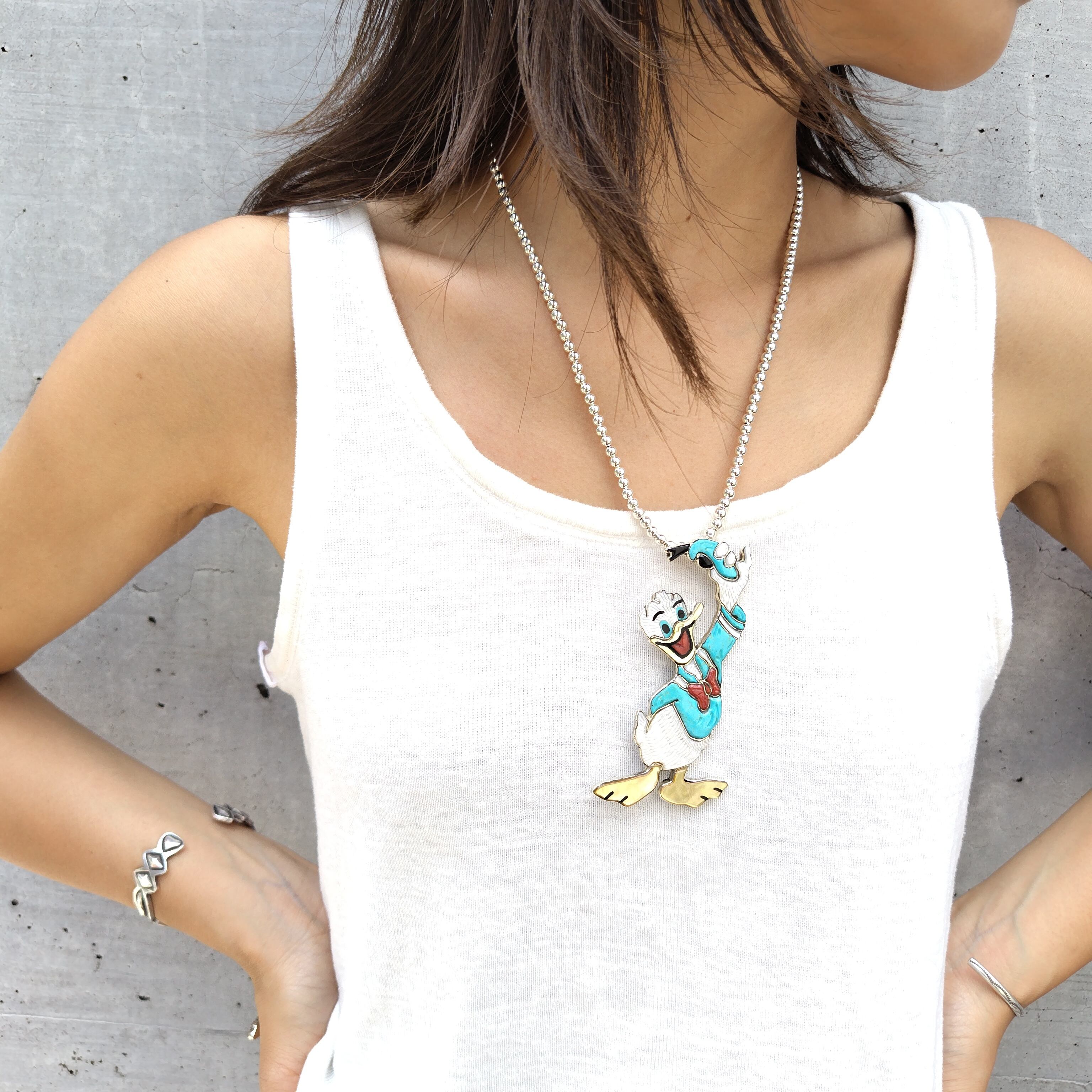 Big Size ZUNI Andrea Lonjose インレイ トップ + ブローチ Big Size ZUNI Andrea Lonjose インレイ トップ + ブローチ