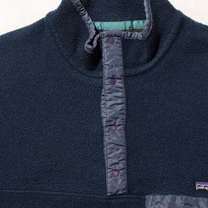 美品 L 89年 ナイロン前立て 旧肉厚個体 ネイビー Synchilla Snap-T Patagonia シンチラ スナップT パタゴニア