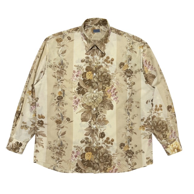 古着 ケンゾー KENZO PARIS 長袖シャツ 花柄 クリーニング済み メンズ Lサイズ相当