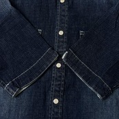 nano universe ナノユニバース ウエスタン 半袖デニムシャツ M/インディゴ/ストレッチ