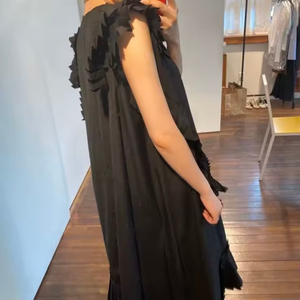 random pleats summer dress