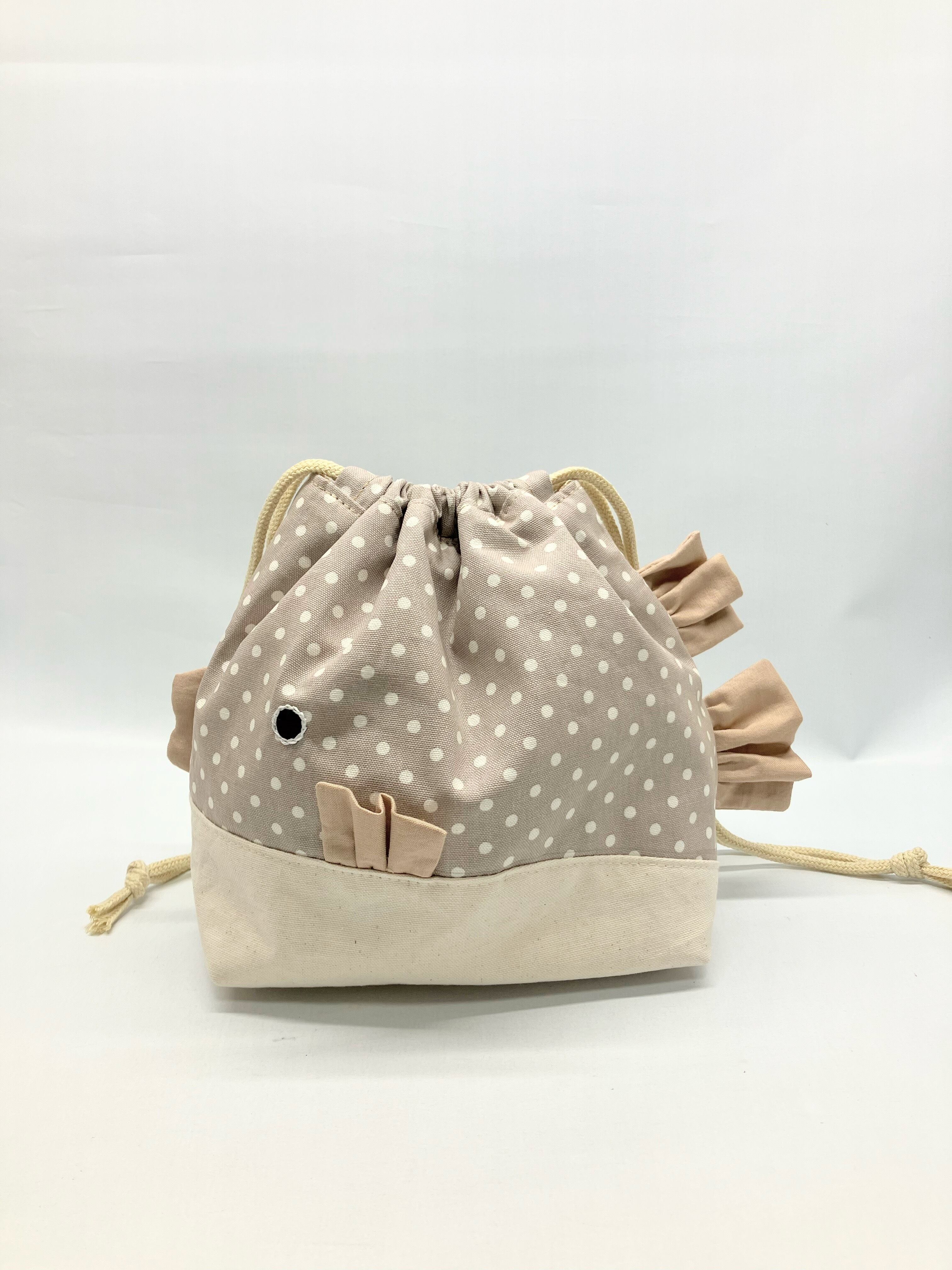 ハコフグ フグ 巾着袋 お弁当袋｜とりさん工房ーかわいいハンドメイド