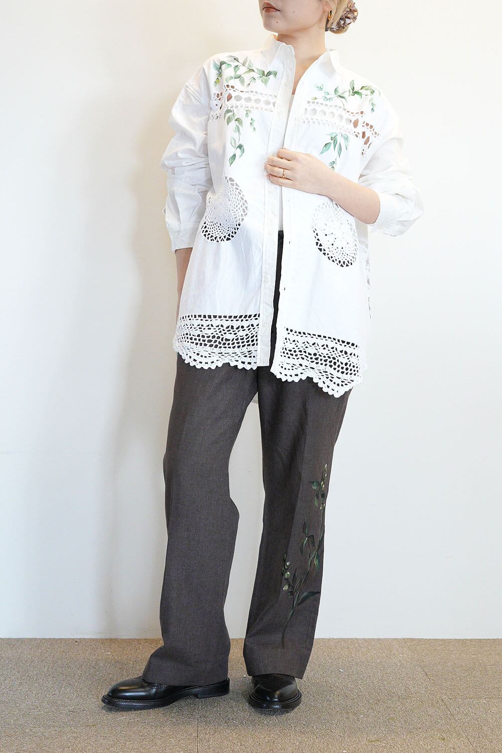 remake easy slacks pants-graybrownberry | TOLIGHT