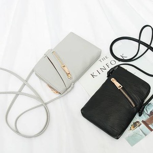 Eco leather square poach＊S-195