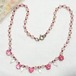 ピンクのガラスビーズネックレス  ヴィンテージネックレスのセール通販　10660N