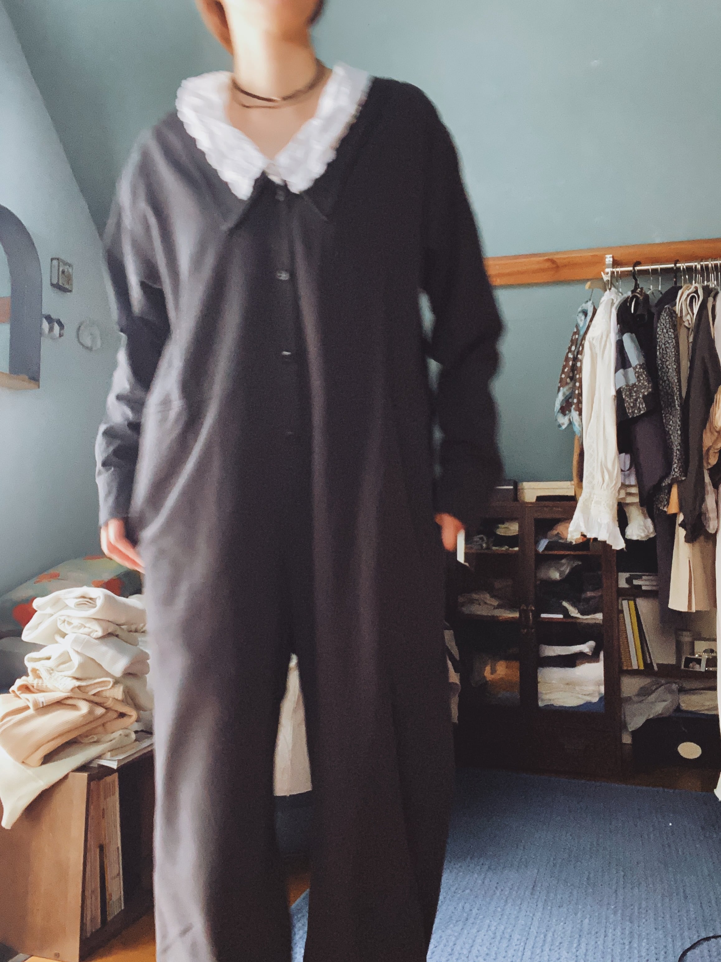 【MADE TO ORDER】Effortless jumpsuit / dark navy
