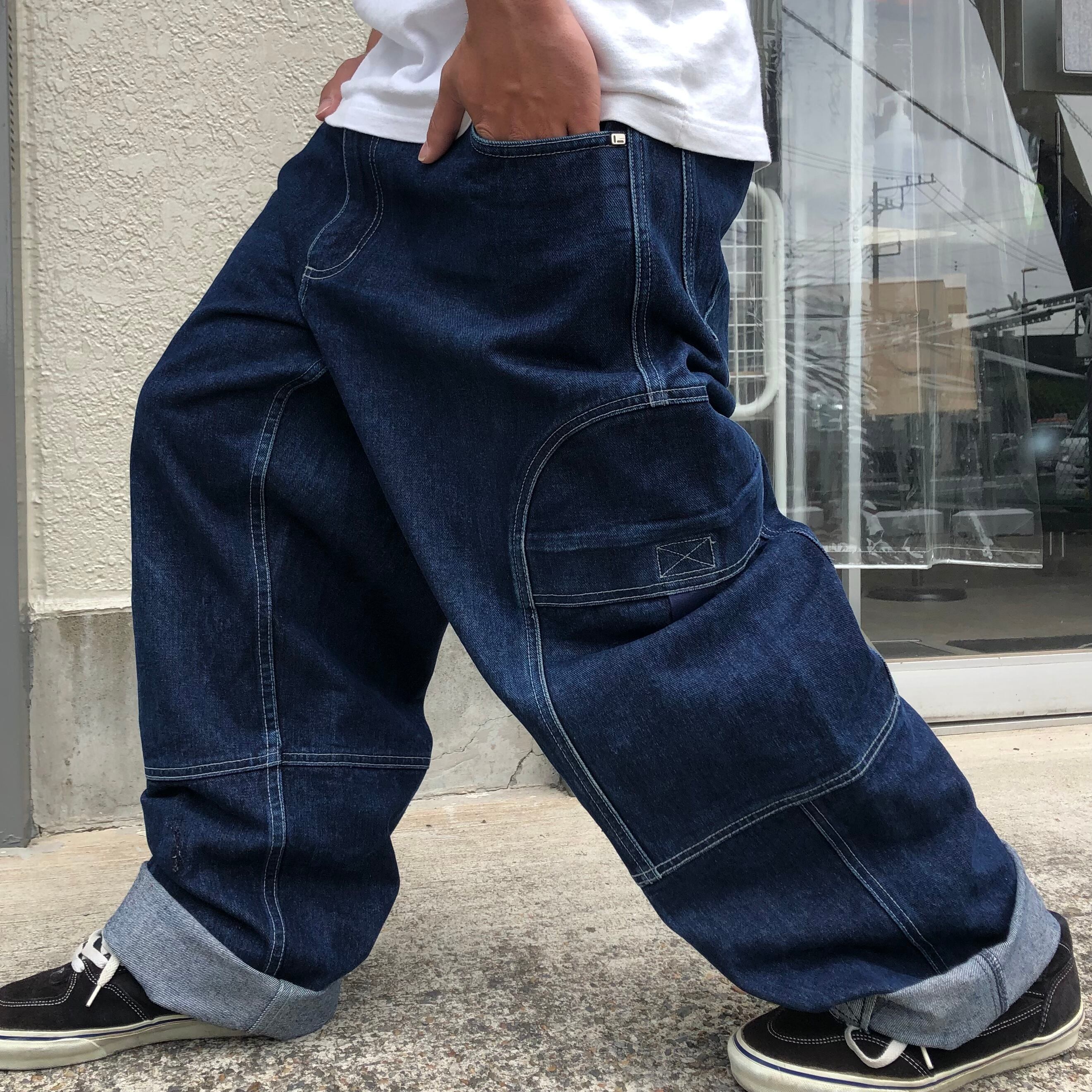 7198.90s FUBU フブ デニムパンツ カーゴパンツ 34×34 古着 古着屋