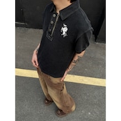 VINTAGE ストリート ハーフジッパー Tシャツ T2069