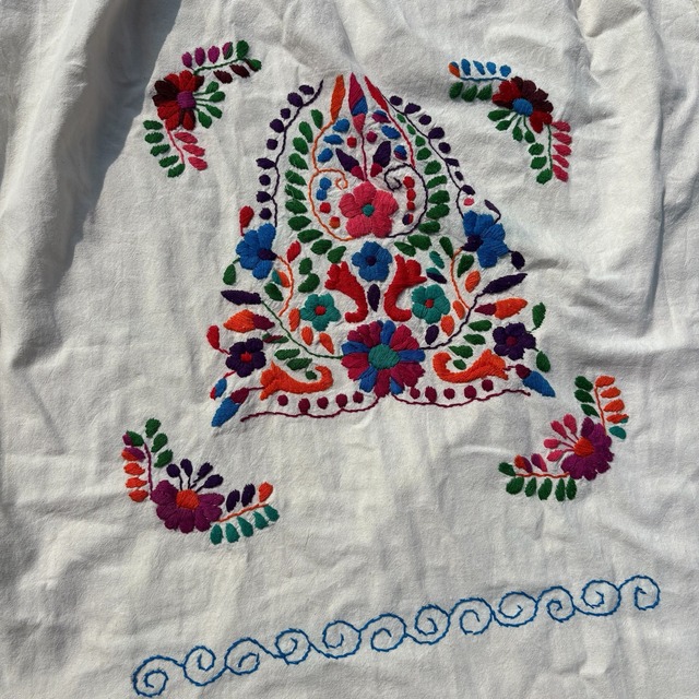 【LADIES】Mexican dress(long Ivory) size:M/L