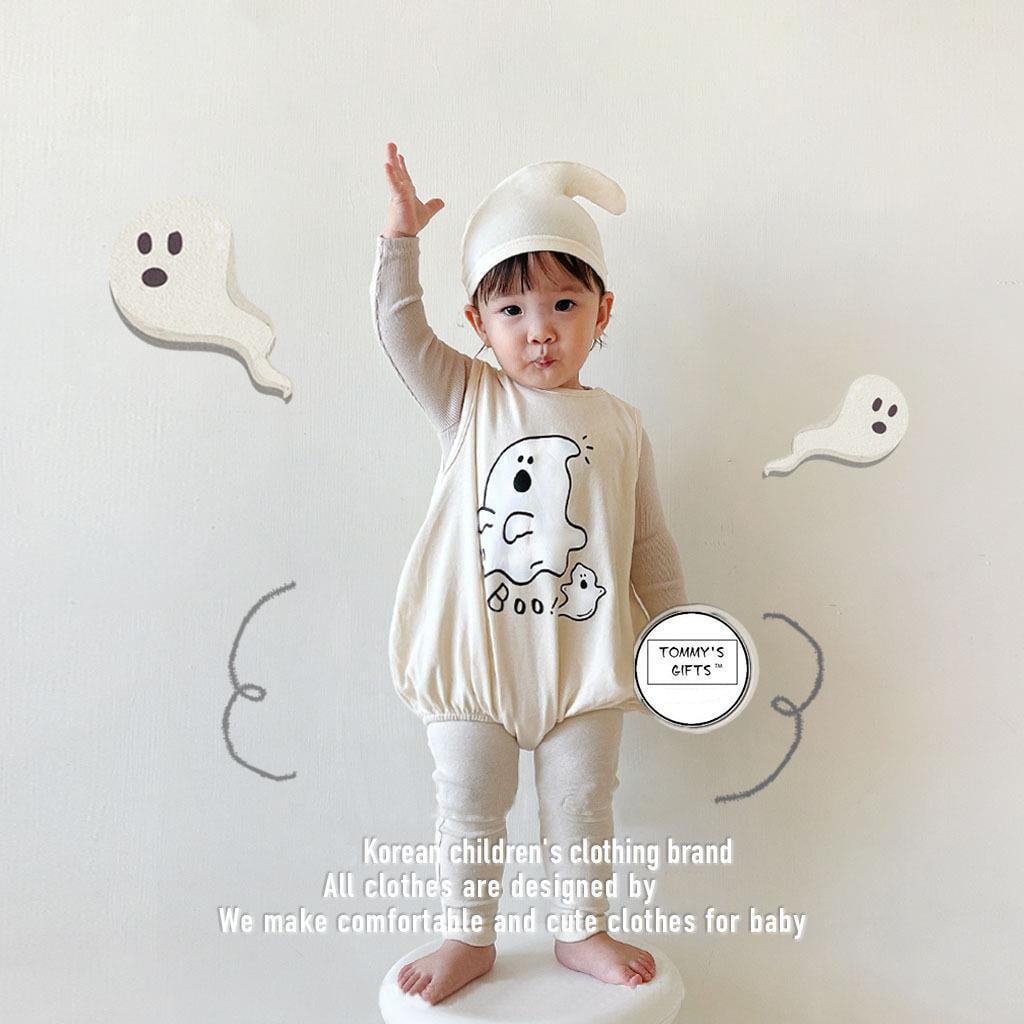 限定特価 ハロウィン コスプレ 子供 100 おばけ 子ども服 セットアップ ホワイト ¹ その他 