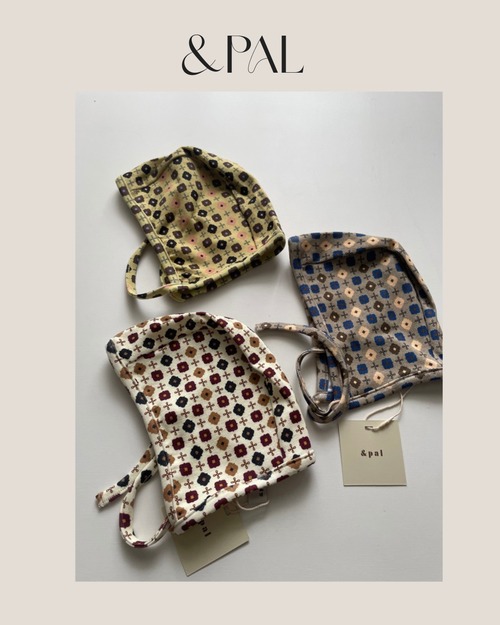 即納andpal &pal アンドパル　geometric pattern bonnet / 3col