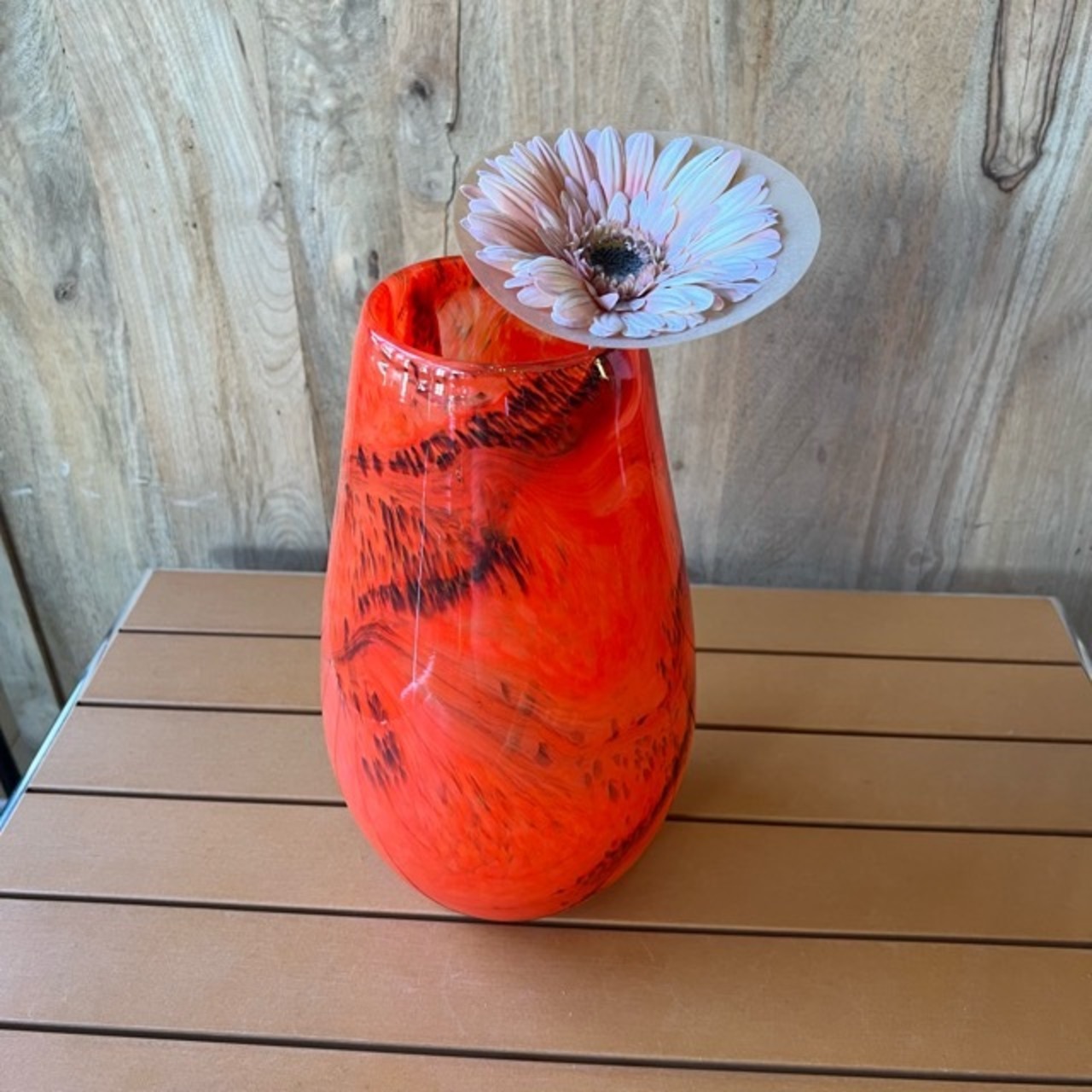 GLASS VASE　CIELO ORANGE　L　フラワーベース　　生花　ドライフラワー　花瓶　花　