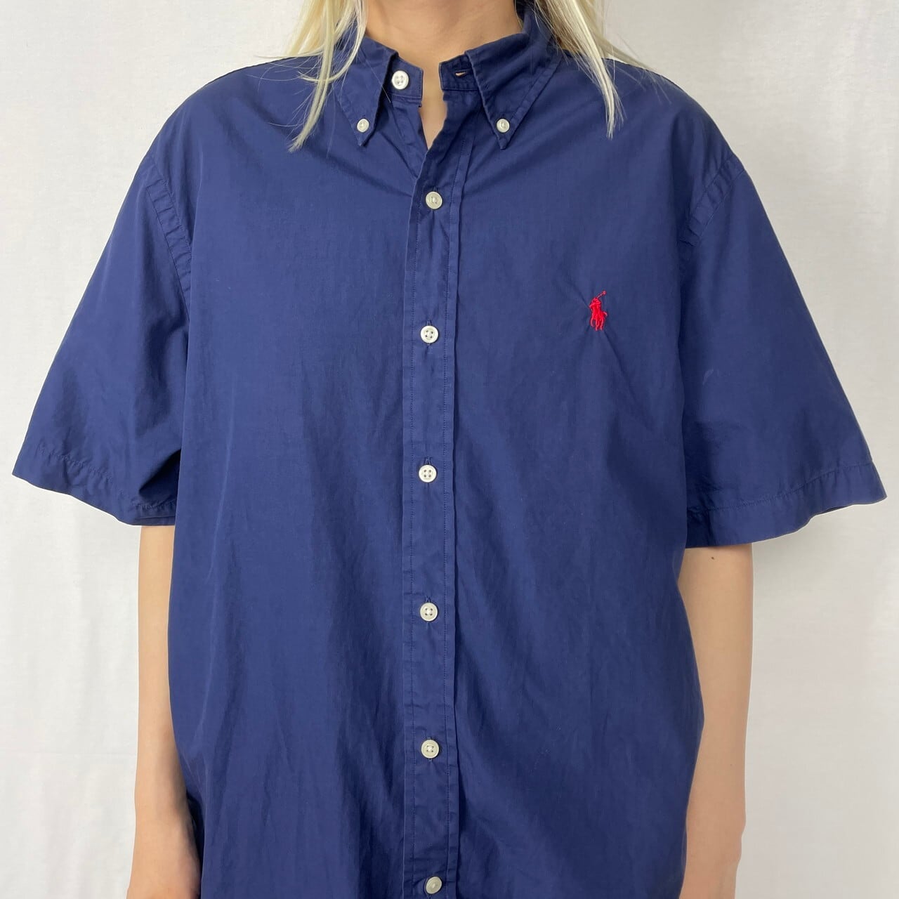 Ralph Lauren ラルフローレン 半袖 ボタンダウンシャツ メンズL 古着