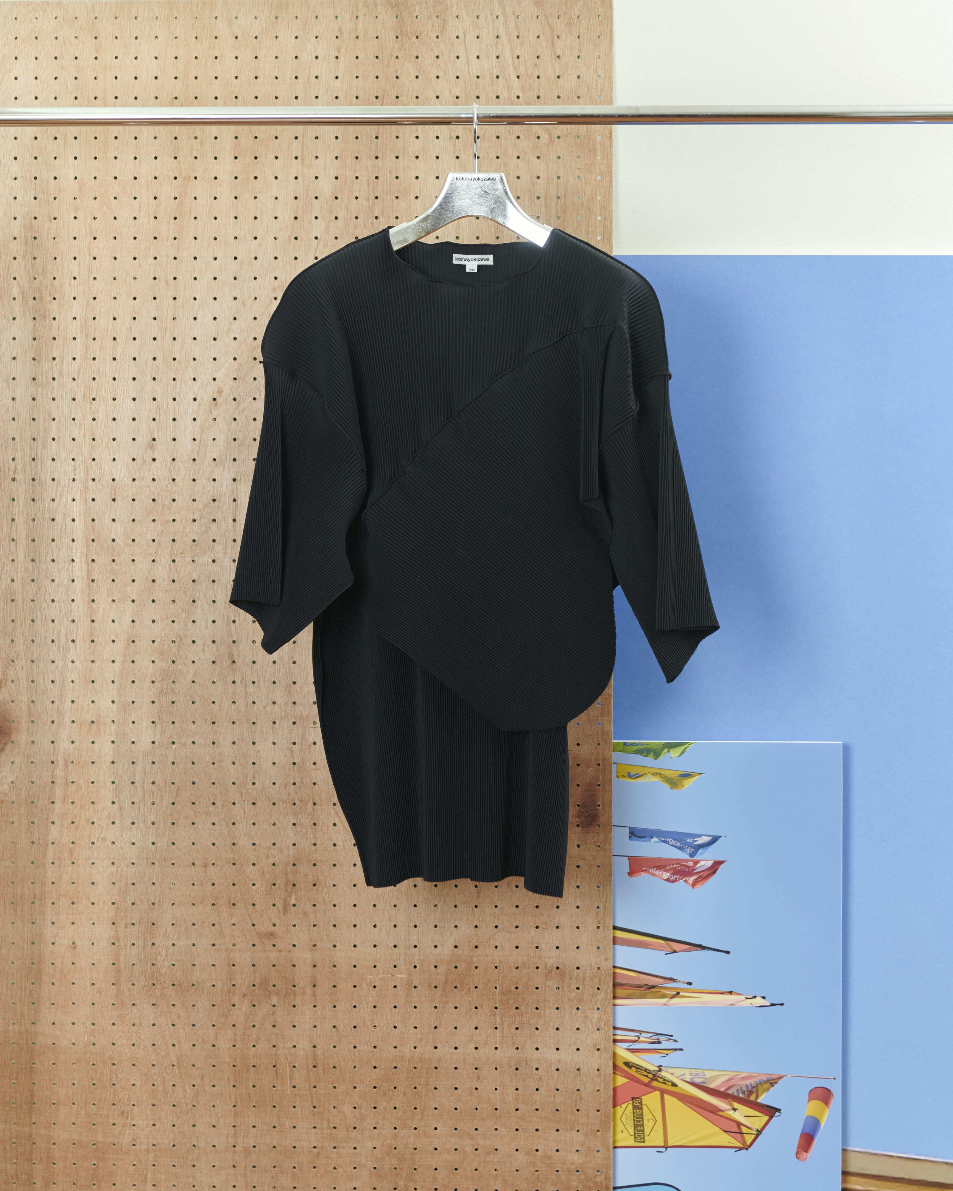 26SS】kotohayokozawa TODO WAVE RELAX TOP ※SHORT SLEEVE(ALL BLACK