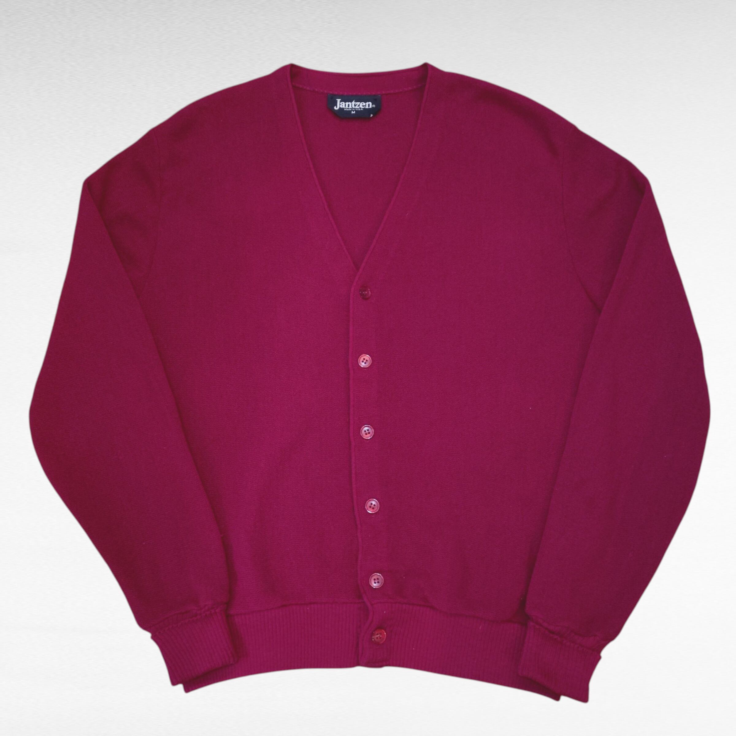 90s Jantzen polyester cardigan | 仙台 古着屋 ShuShuBell