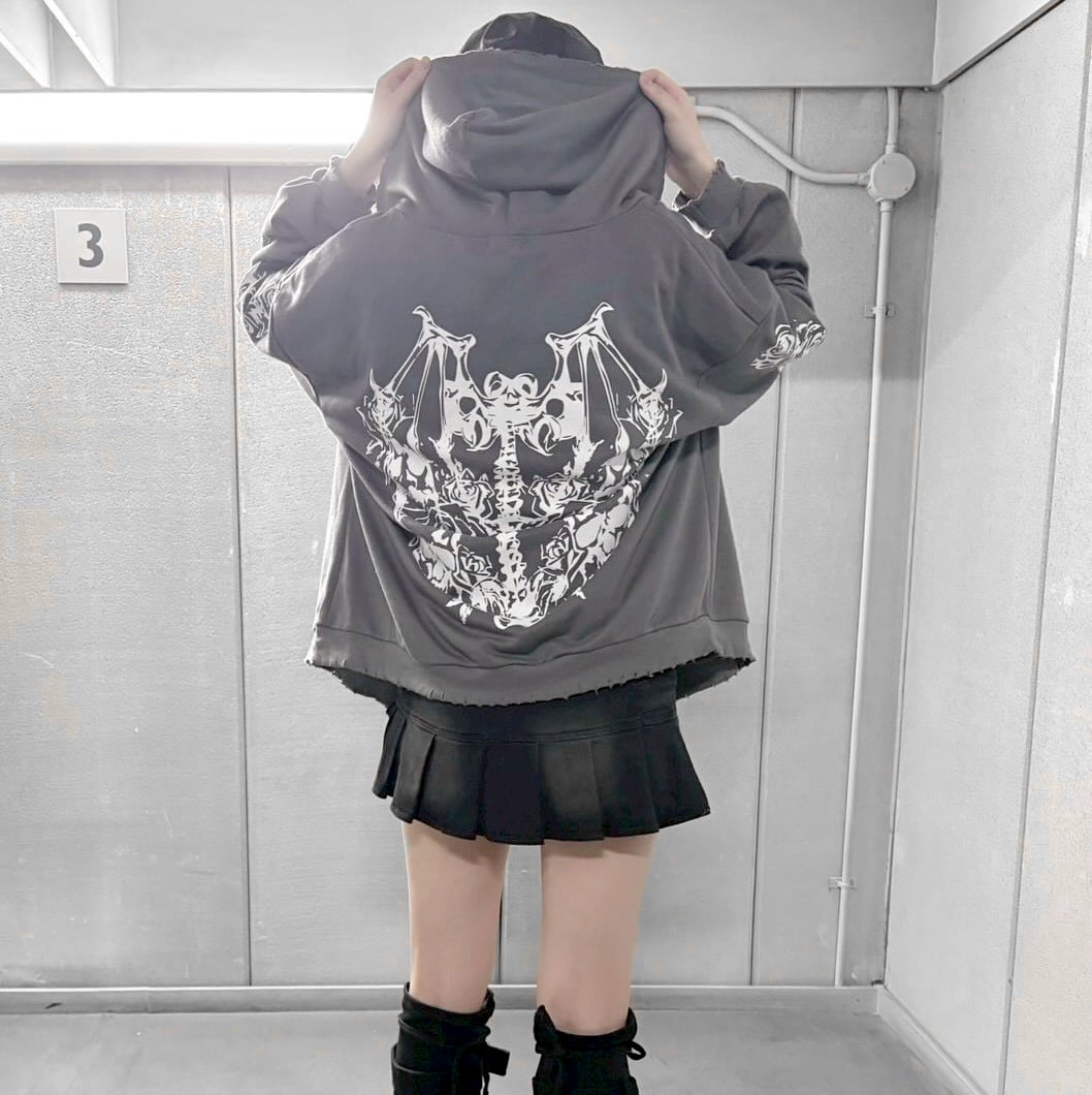 ROSE SKULL ZIPパーカーⅡ | VOLCAN&APHRODITE 公式通販