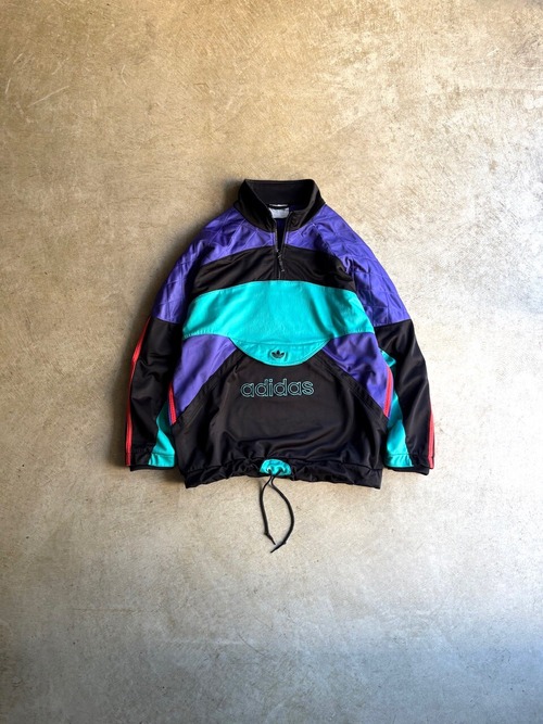 80's-90's adidas “HALFZIP PULLOVER TRACK JACKET”