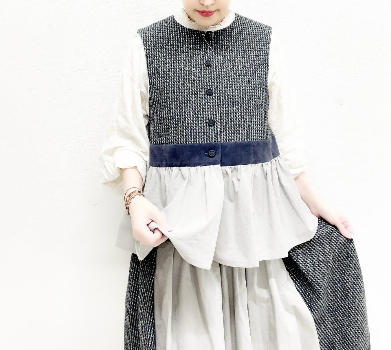 MAGALI】ピンドットツイードヴィンテージジレ / BL272 | syozikiya