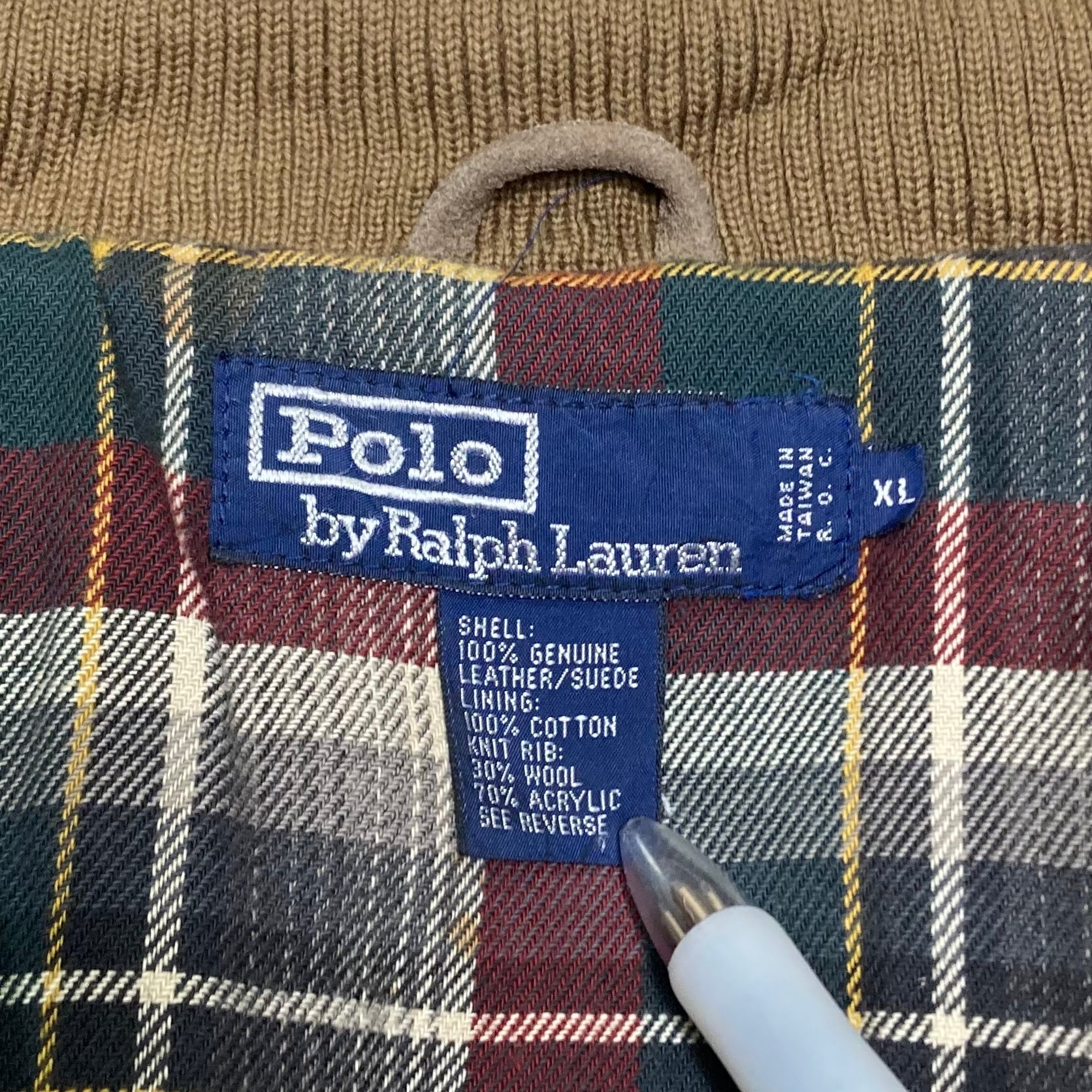 Polo By Ralph Lauren レザージャケット XL ラグランスリーブ 100