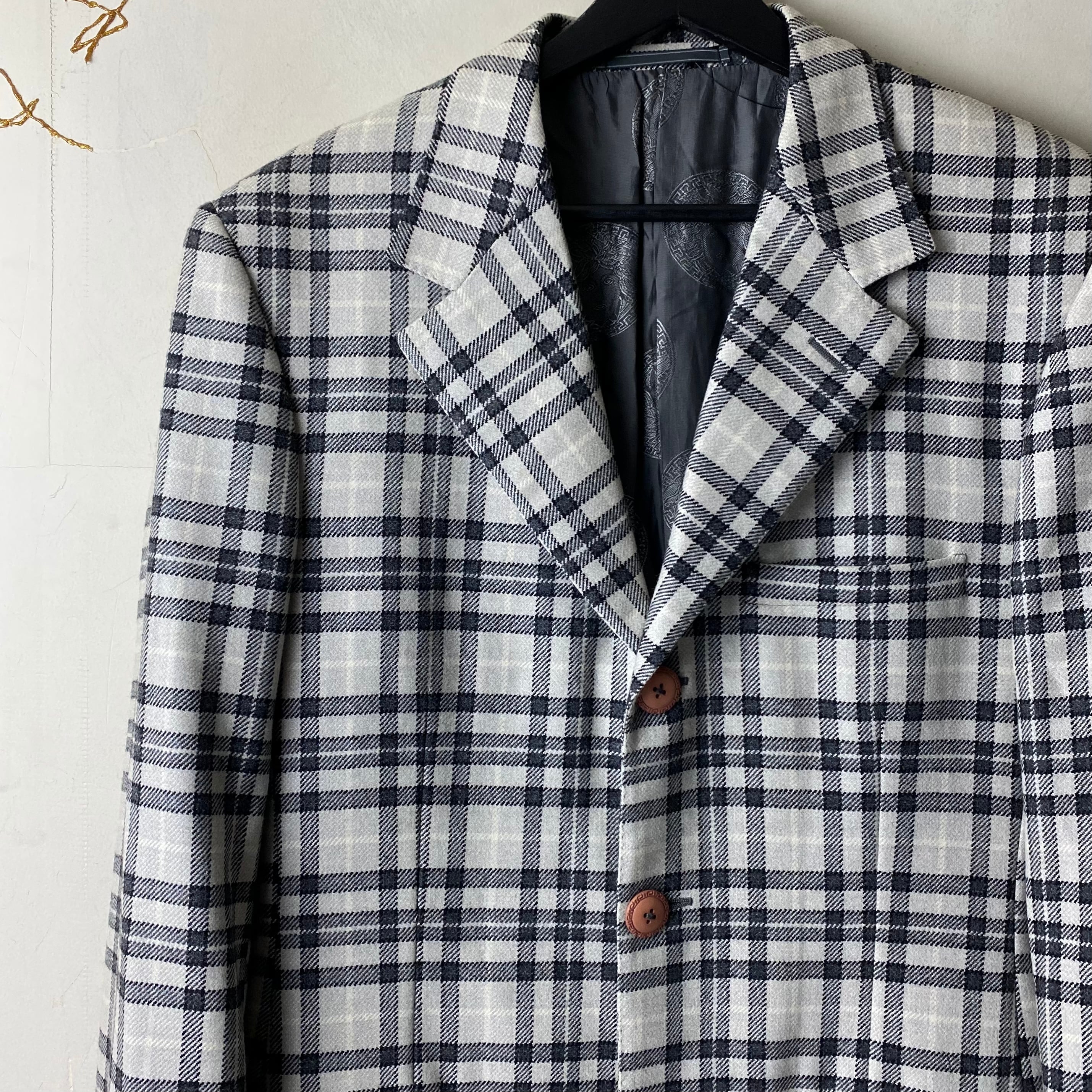 GIANNI VERSACE イタリア製 黒 テーラードジャケット vintage GIANNI