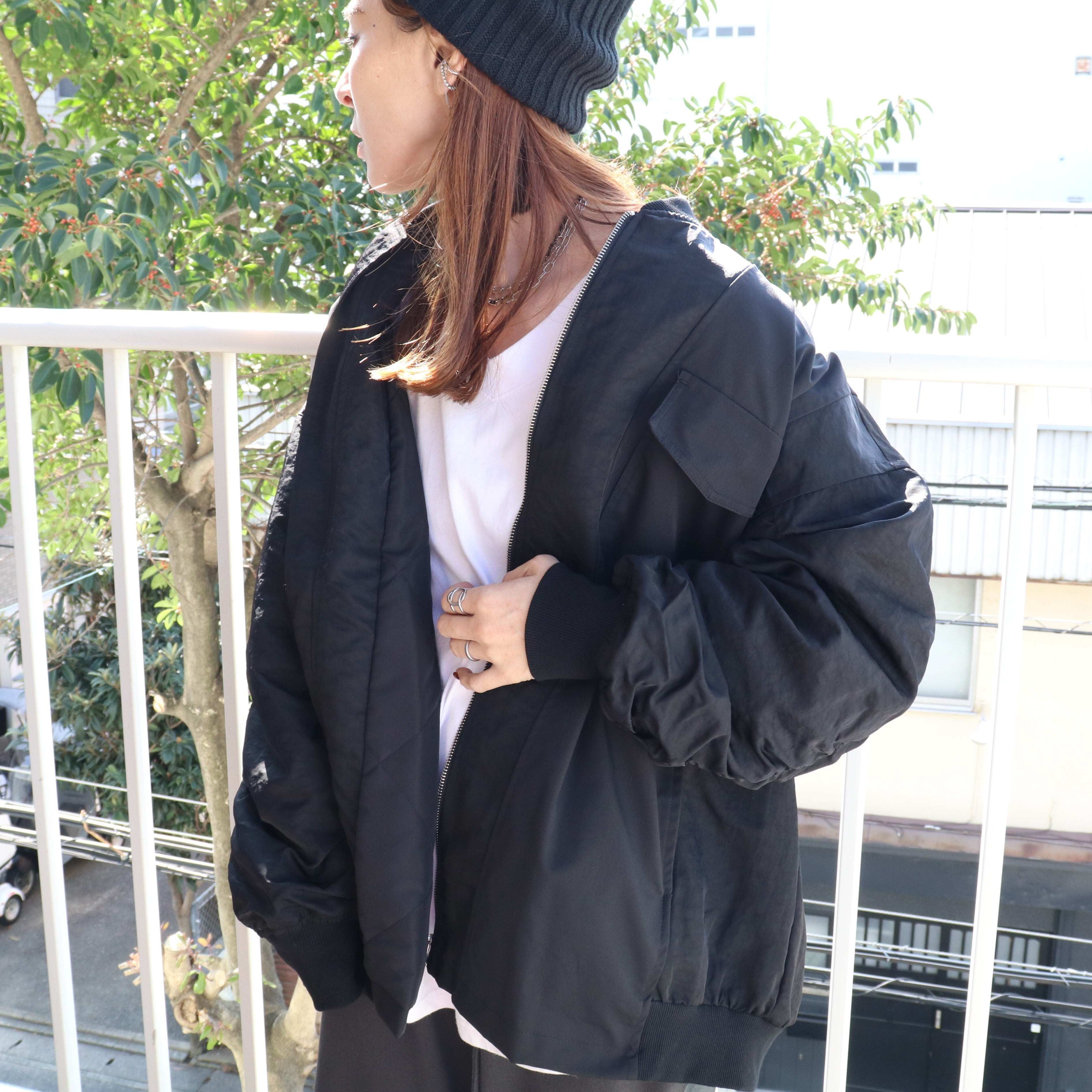 異素材ミックスMA-1ブルゾン【on5676252-z】宅配便送料無料/宅配便発送