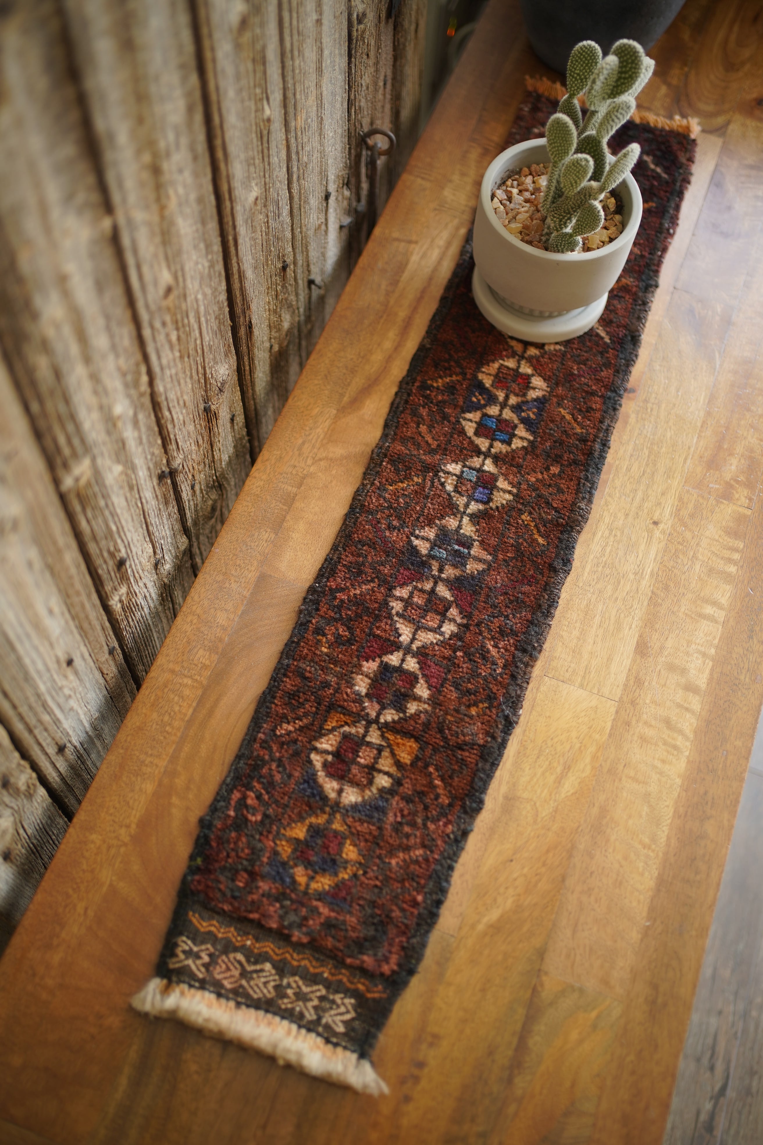 RAGR017 ミニ絨毯マット ビンテージトライバルラグ ウール絨毯 50×65cm ヴィンテージ トライバル ラグ 90cm×30cm ネイビー : giftgiftgift