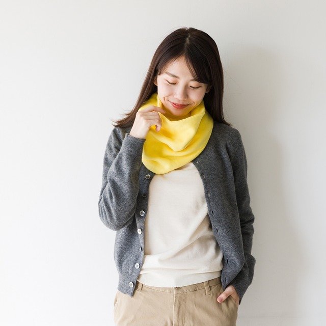 クムコ 8重ガーゼネックウォーマー ボタン付き<首のおふとん>