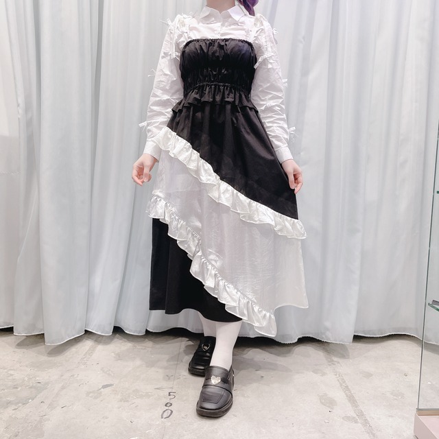 【LITTLE】サテンドッキングキャミドレス