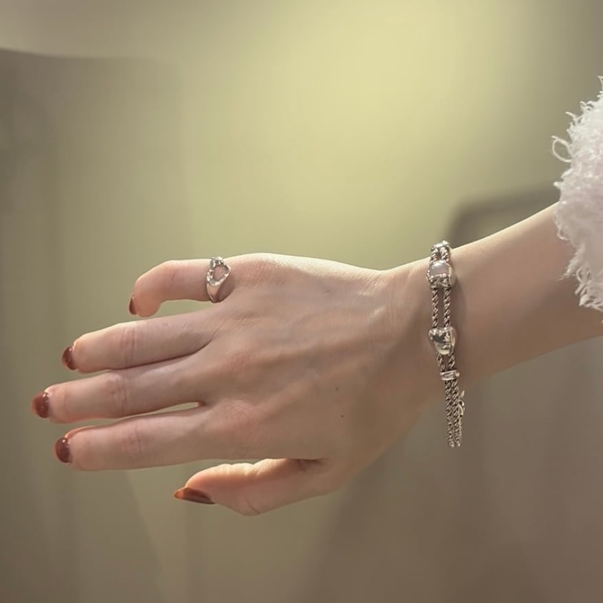 TIFFANY&CO】1968 オープンハートリング／8号／シルバー925／エルサ