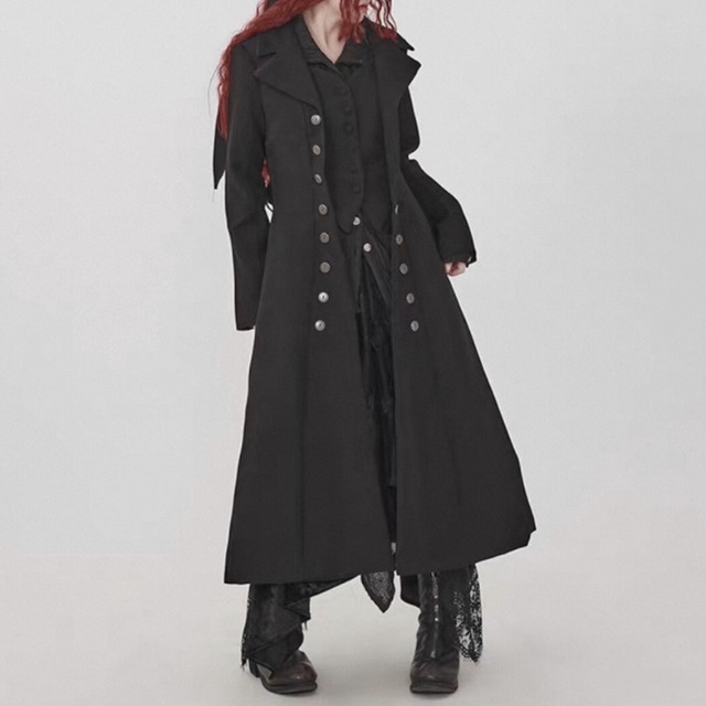 Double breasted long coat C1441