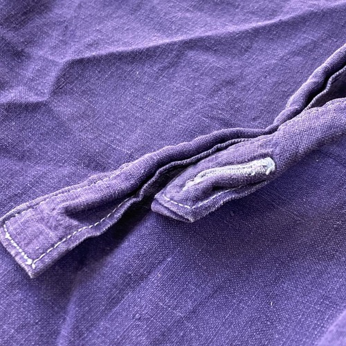 70s 刺繍タグ パープル Metis フレンチワーク アトリエコート 詳細写真5