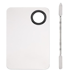 【特価処分】スパチュラ メイク 化粧パレット 化粧品ツール ステンレス製 化粧品用 メイクさん用 パレット スパチュラ化粧品ツール ステンレス鋼 スパレット棒付き リキッドファンデーション