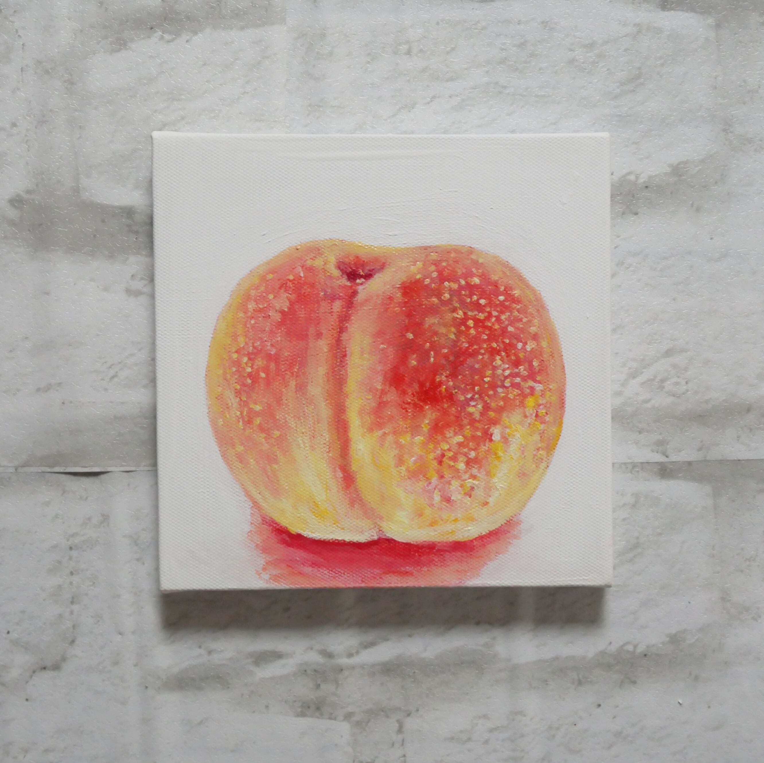 油絵 絵画 アートパネル【桃】 油絵 絵画 アートパネル【桃】 | HIROSHI1990